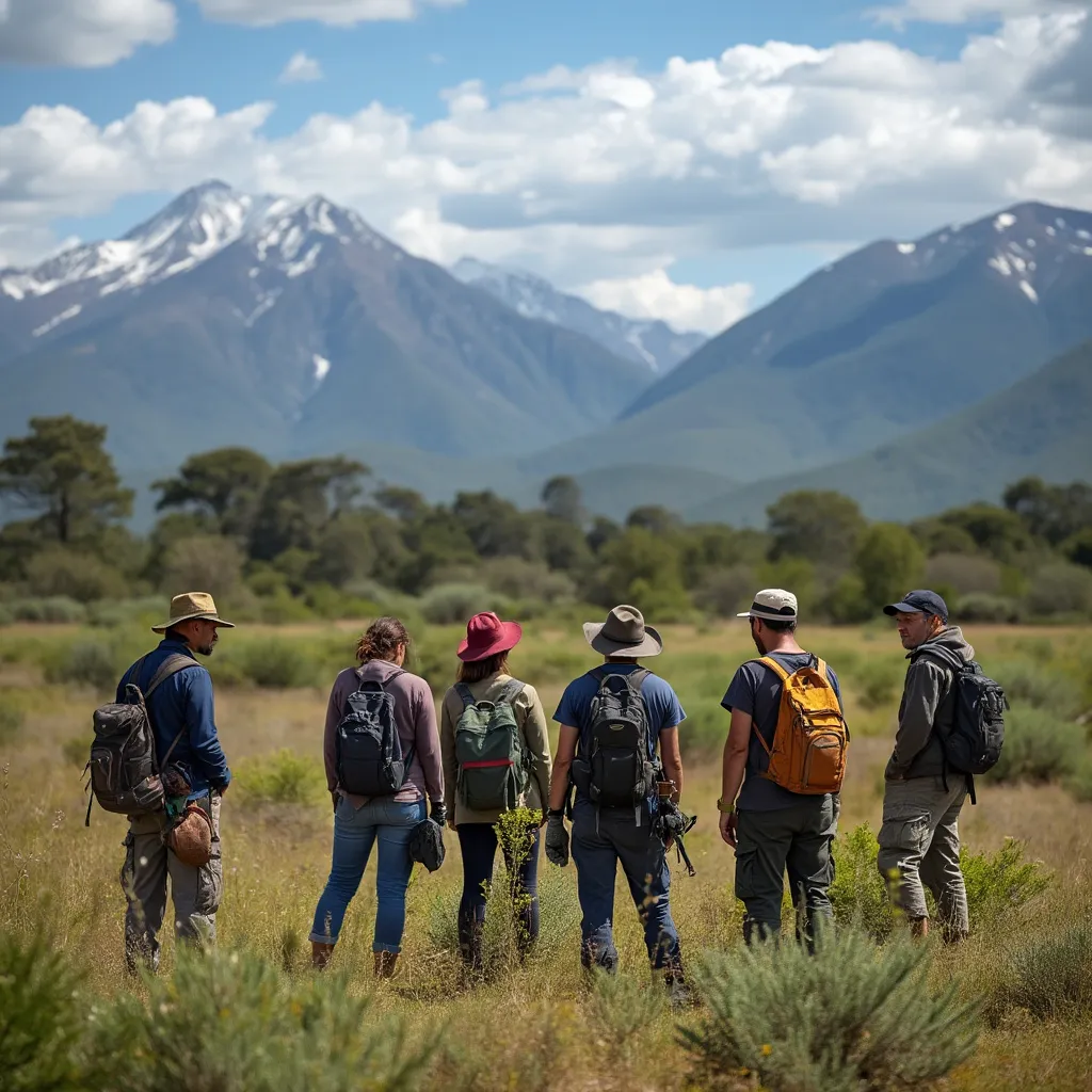 Equipo de EcoArgentina trabajando en el campo